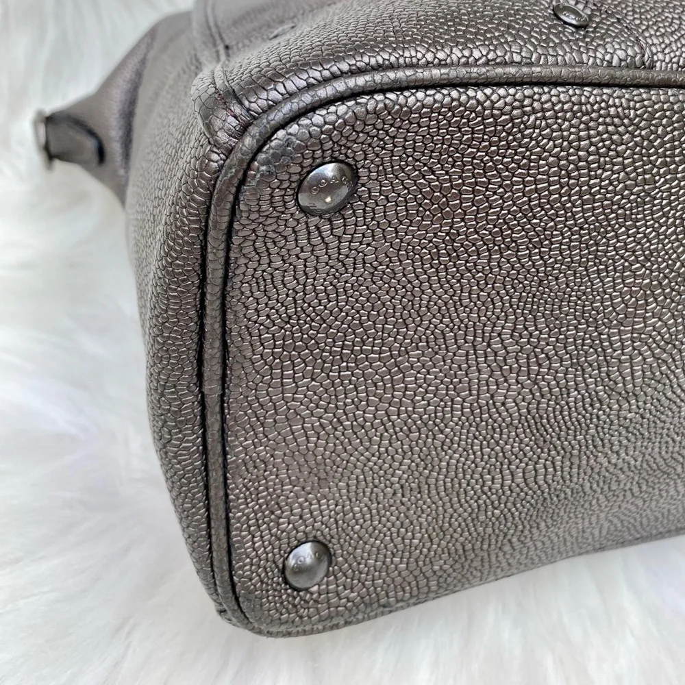 Coach ✨ Mickie Caviar Grain Leather Satchel